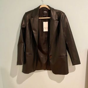 Black Leather Blazer